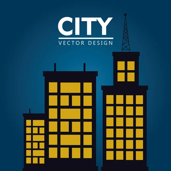 Diseño urbano, ilustración vectorial — Vector de stock