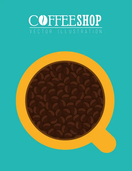 Conception de café, illustration vectorielle . — Image vectorielle