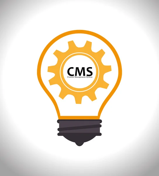 Conception CMS sur fond blanc illustration vectorielle — Image vectorielle