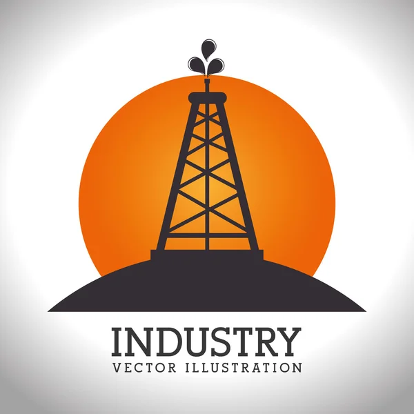 Diseño de la industria sobre ilustración de vector de fondo blanco — Vector de stock