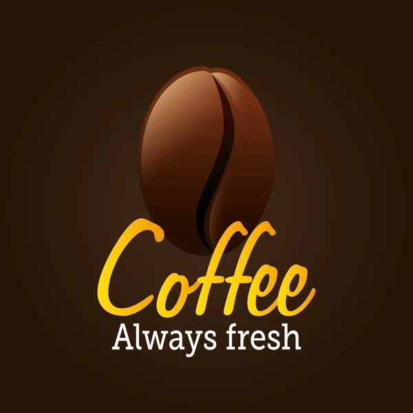 Disegno del caffè su sfondo marrone vettoriale illustrazione — Vettoriale Stock