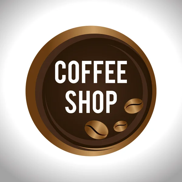 Koffie ontwerp over witte achtergrond vectorillustratie — Stockvector
