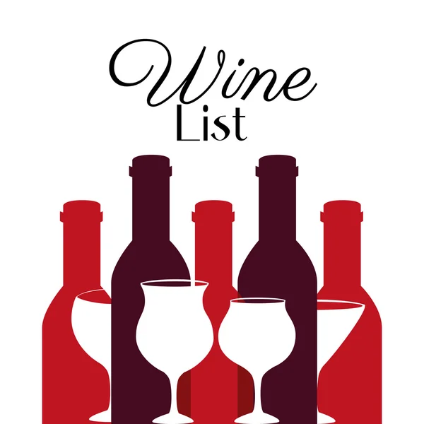 Design de vinho sobre fundo brancoilustração vetorial — Vetor de Stock