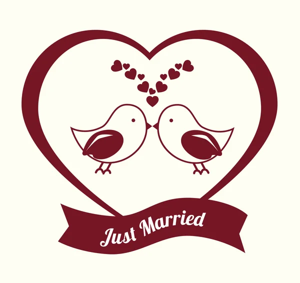 Disegno di nozze su sfondo bianco vettoriale illustrazione — Vettoriale Stock