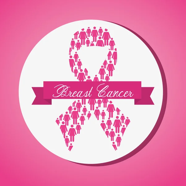 Cancer design over pink background vector illustration — Stock Vector