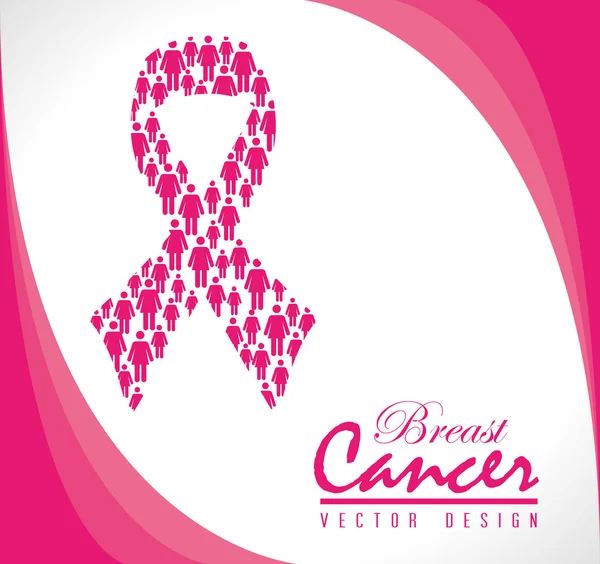 Cancer design over white background vector illustration — Stock Vector