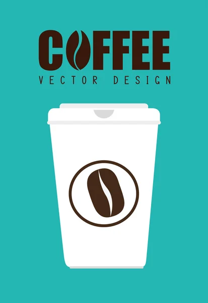 Café diseño sobre fondo azul vector ilustración — Vector de stock