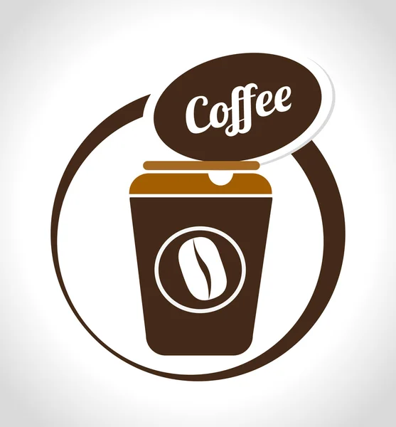 Design de café sobre fundo branco ilustração vetorial — Vetor de Stock