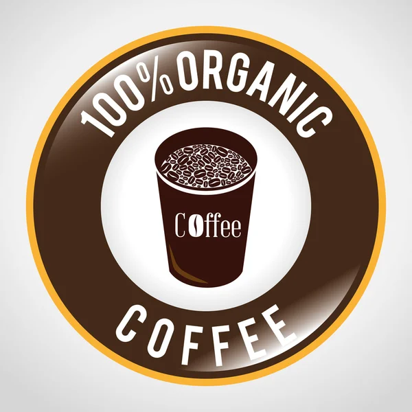 Kaffee-Design über grauen Hintergrund Vektor Illustration — Stockvektor