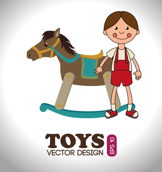 Leksaker design över vit bakgrund vektor illustration — Stock vektor