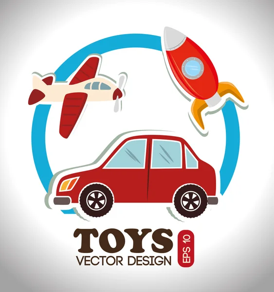 Conception de jouets sur fond blanc illustration vectorielle — Image vectorielle