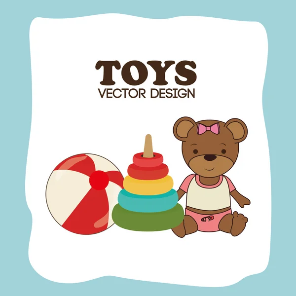 Toys design over blue background vector illustration — Stock Vector