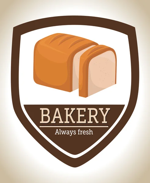 白色背景矢量图上的面包店设计 — 图库矢量图片