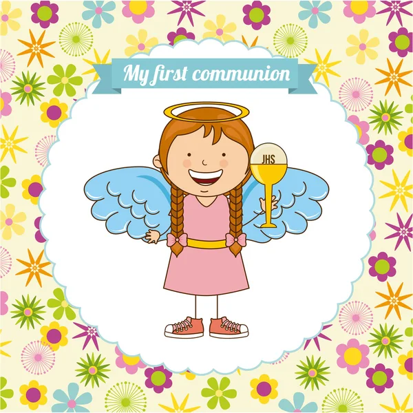 Meine Erstkommunion — Stockvektor