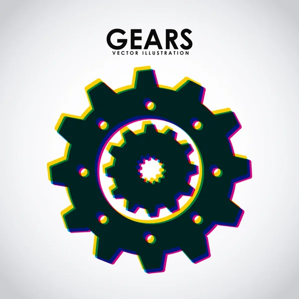 Gears icon — Stock Vector