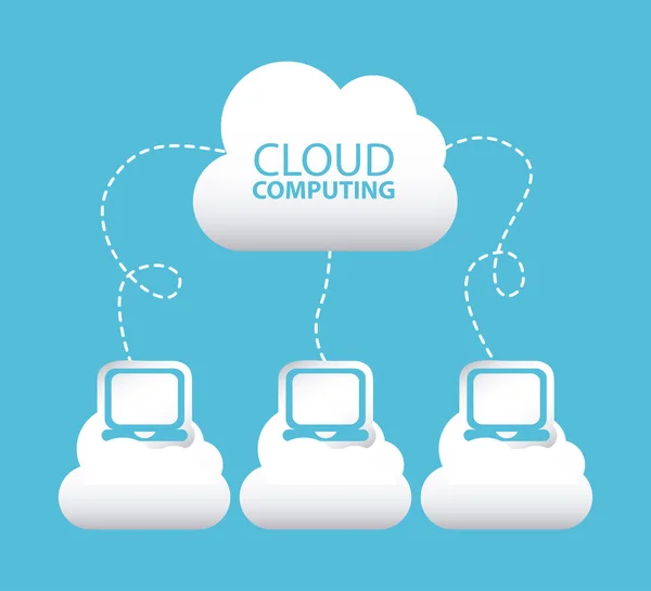 Cloud computing — Stock Vector