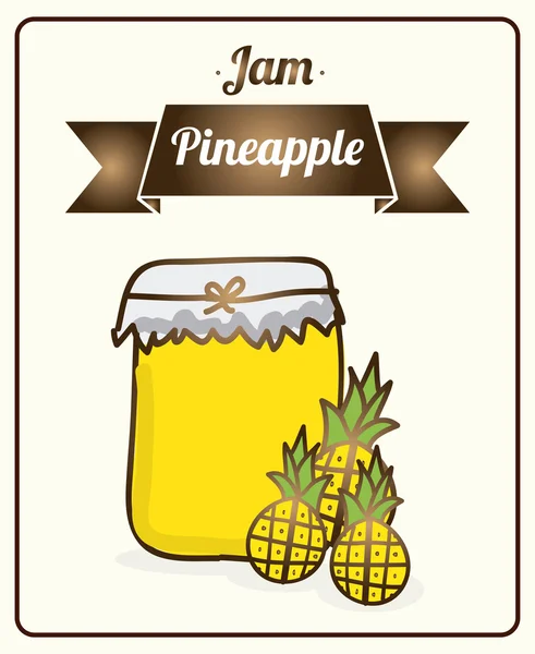 Jam ananas — Stockvector