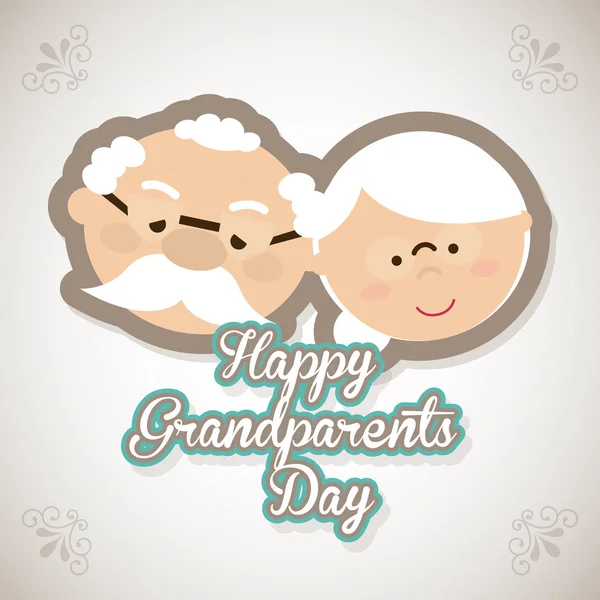 Χαρούμενη μέρα παππούδων — Διανυσματικό Αρχείο