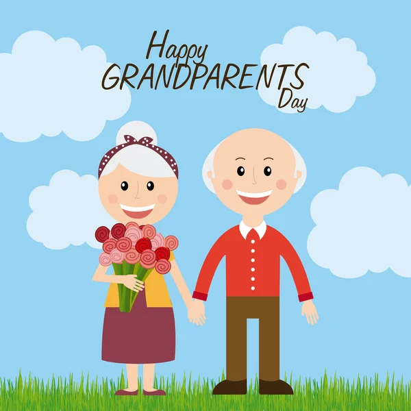 Happy grandparents day — Stock Vector