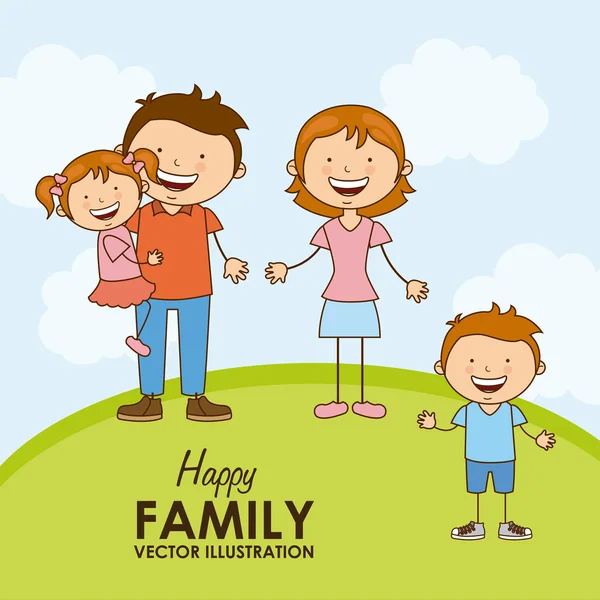 Familia feliz — Archivo Imágenes Vectoriales