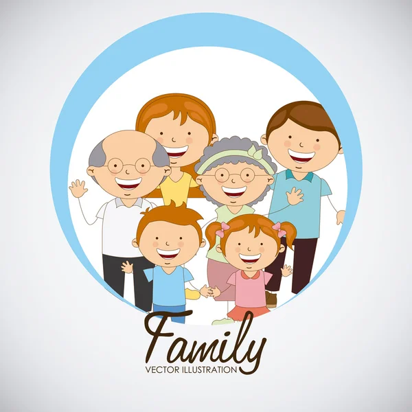 Familia feliz — Vector de stock