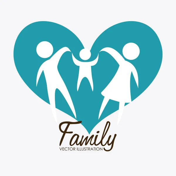 Glückliche Familie — Stockvektor