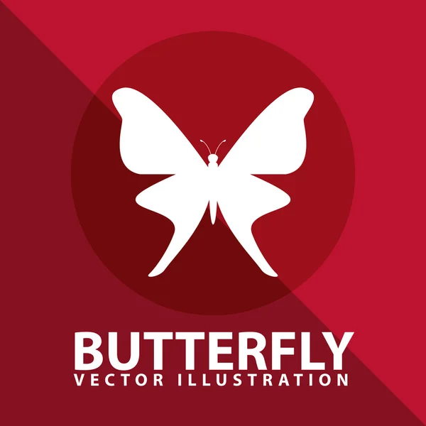 Design der Schmetterlingsikone — Stockvektor