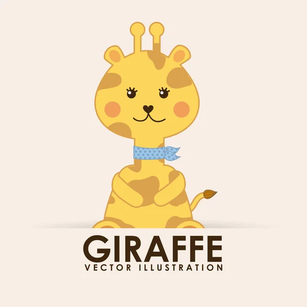 Giraffe cute — Stock Vector