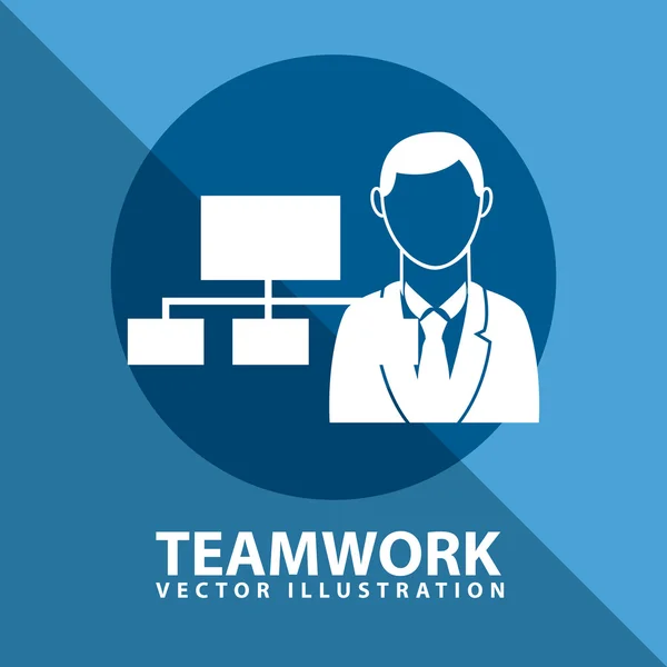 Trabajo en equipo — Vector de stock