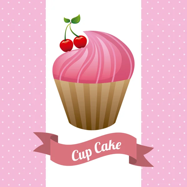 Cupcake poster — Stok Vektör