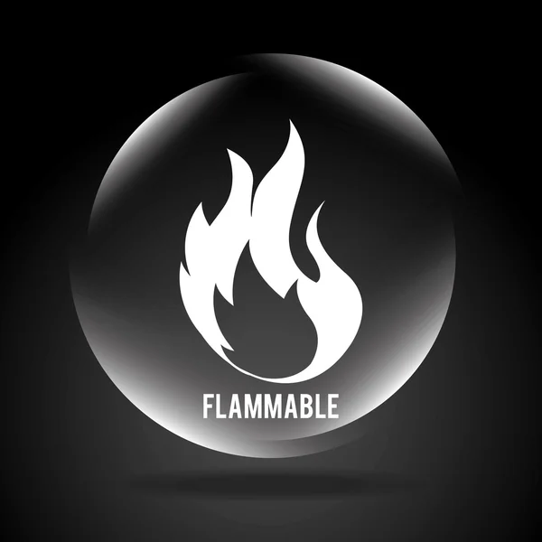 Flammable signal — Stock Vector