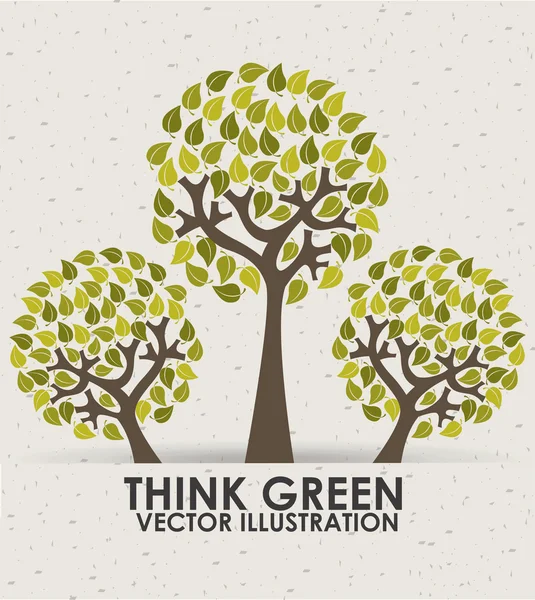 Pensez vert — Image vectorielle