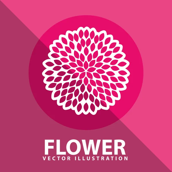 Flor rosa — Vetor de Stock