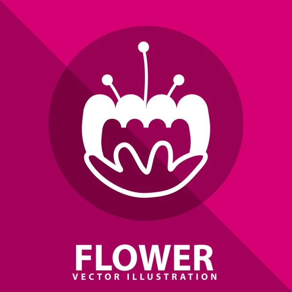 Blomma rosa — Stock vektor