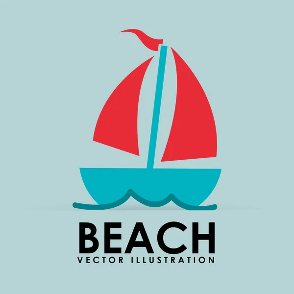 Beach icon — Stock Vector