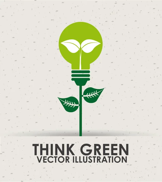 Denk groen — Stockvector