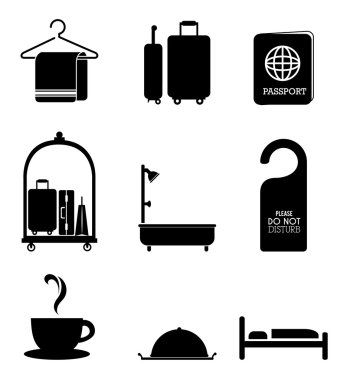 otel tasarımı üzerinde beyaz arka plan vektör çizim