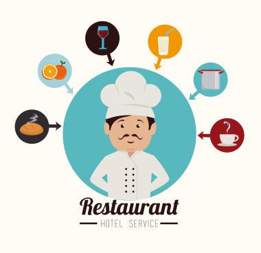 Otel tasarımı, vektör çizim.