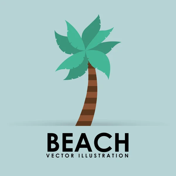 Icono de playa — Vector de stock