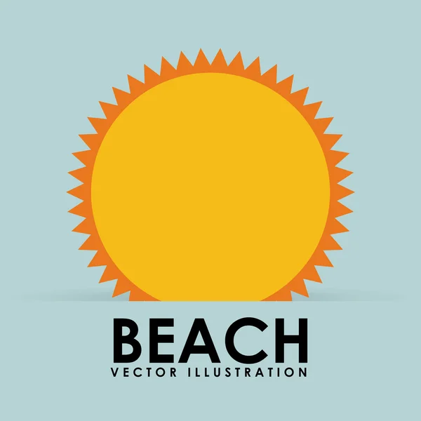 Ícone de praia — Vetor de Stock