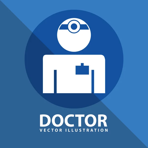 Desain ikon dokter - Stok Vektor