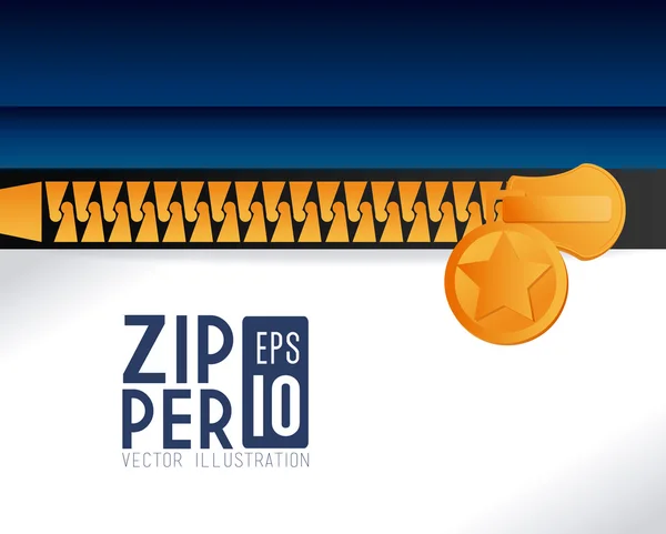 Zip design, vektorové ilustrace. — Stockový vektor