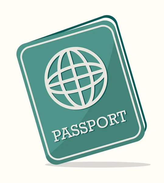 Passport, ontwerp, vectorillustratie. — Stockvector