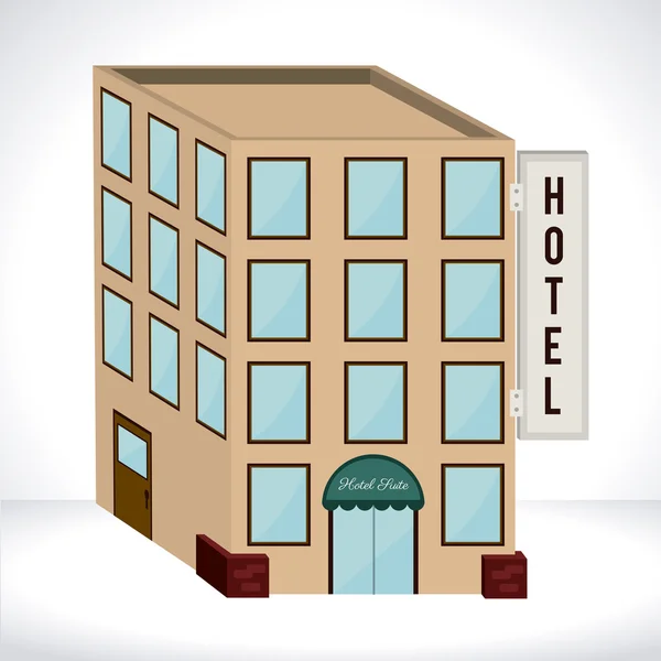 Design de hotel, ilustração vetorial . — Vetor de Stock