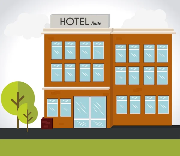 Hotel ontwerp, vectorillustratie. — Stockvector