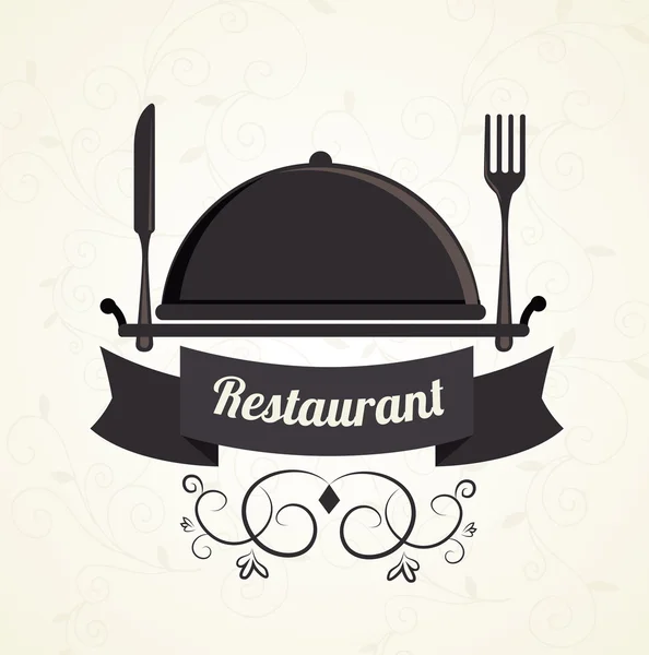 Diseño del restaurante, ilustración vectorial . — Vector de stock