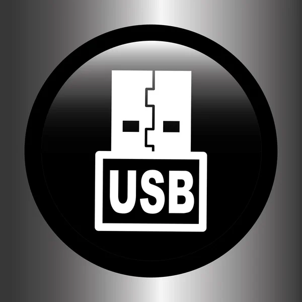 Icono USB — Vector de stock