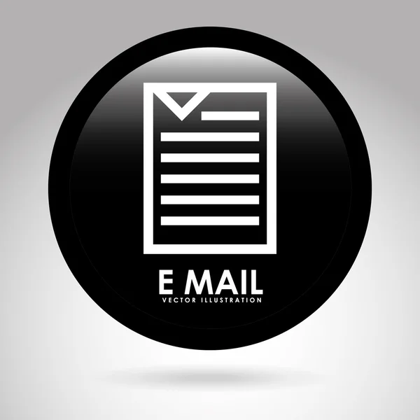 Pulsante e-mail — Vettoriale Stock