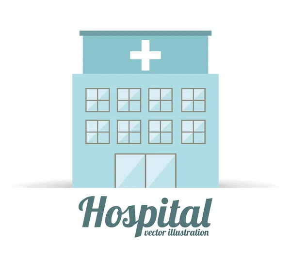 Hospital building design — Stock Vector