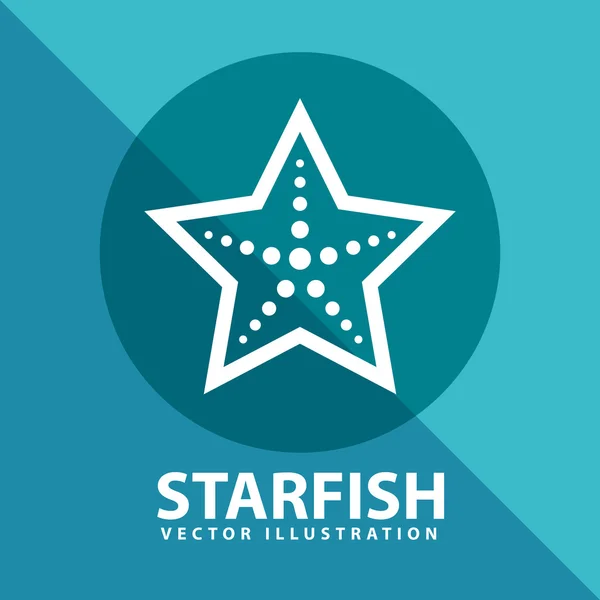 Icono estrella de mar — Vector de stock